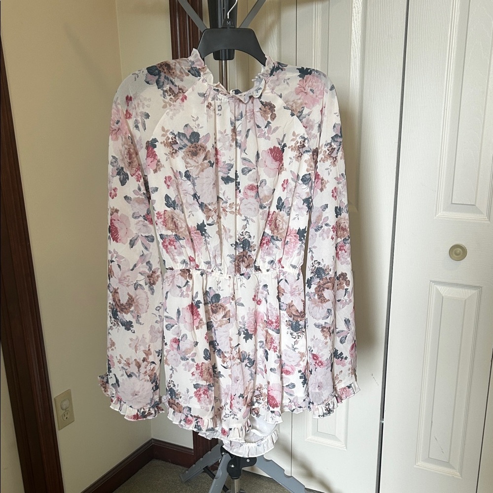 Floral Long Sleeve Romper